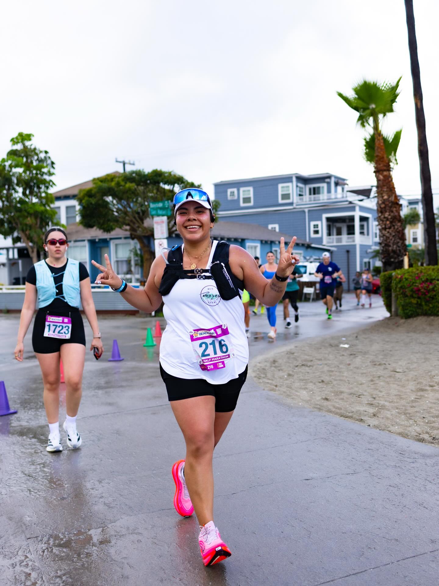 Finish line celebration